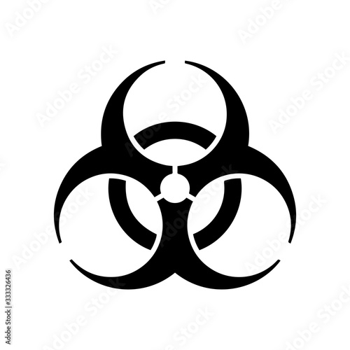 Radiation symbol line icon isolated on a white background. Outline vector sign. Logo illustration. Vector EPS 10