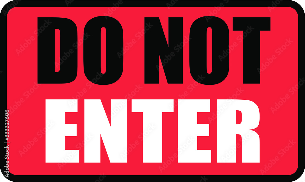 Do not enter sign in vector