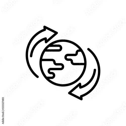 Global warming Vector Icon Line Illustration