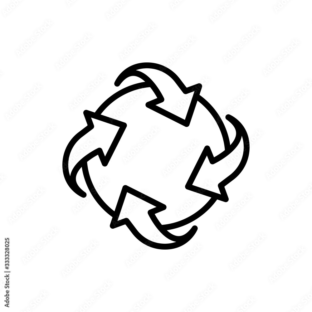 recycle Vector Icon Line Illustration recycle Vector Icon Line Illustration