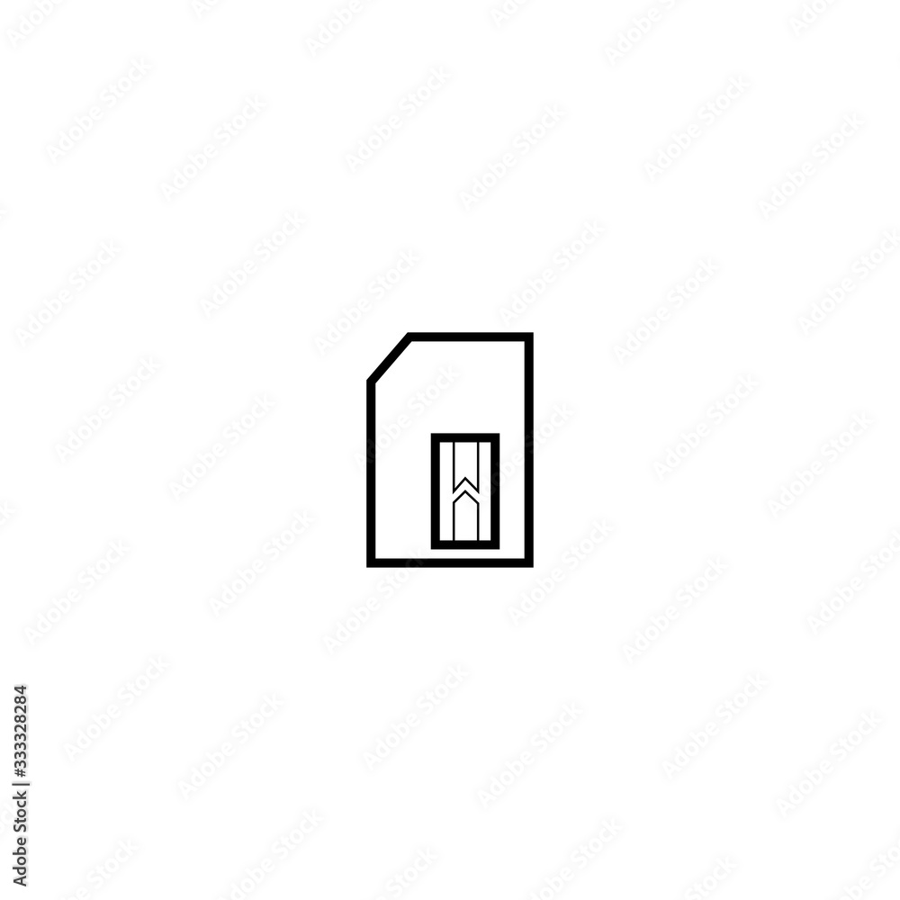 SIM card simple vector design icon SIM card simple vector design icon