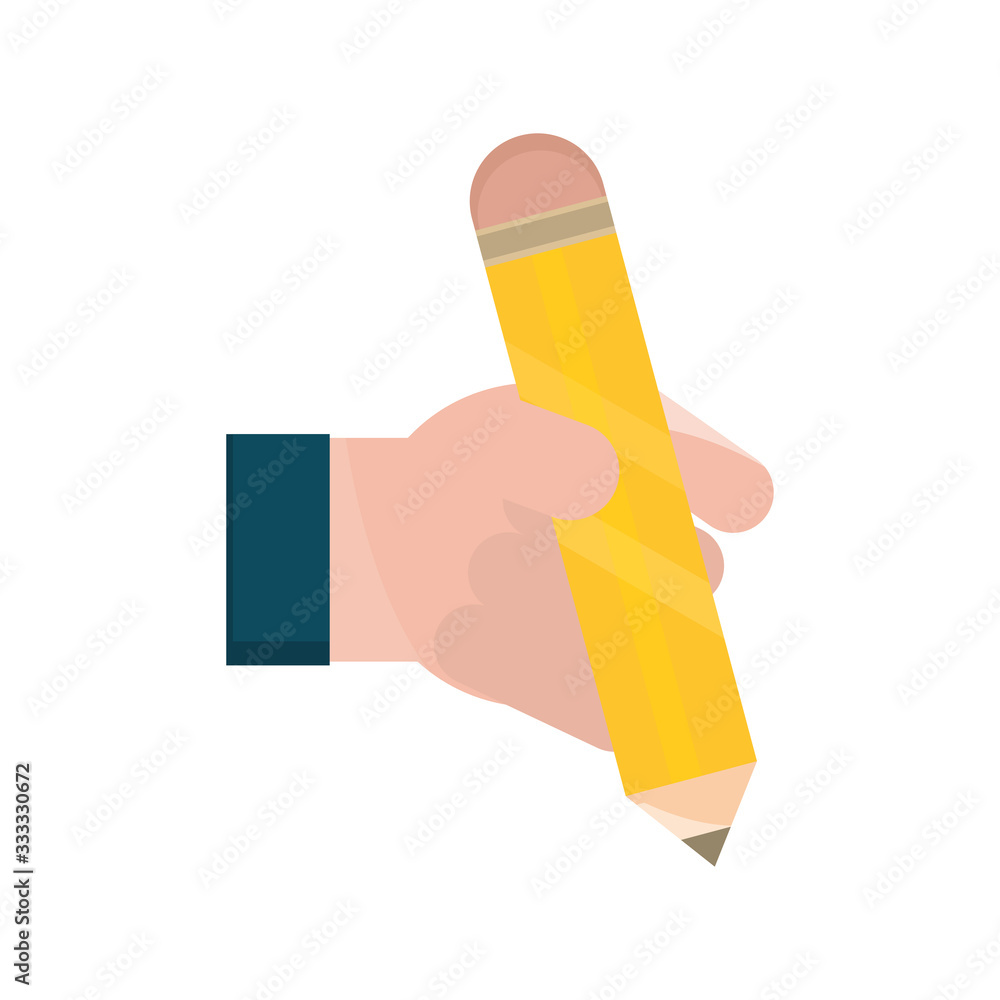 hand writing with pencil supply online education isolated icon shadow hand writing with pencil supply online education isolated icon shadow
