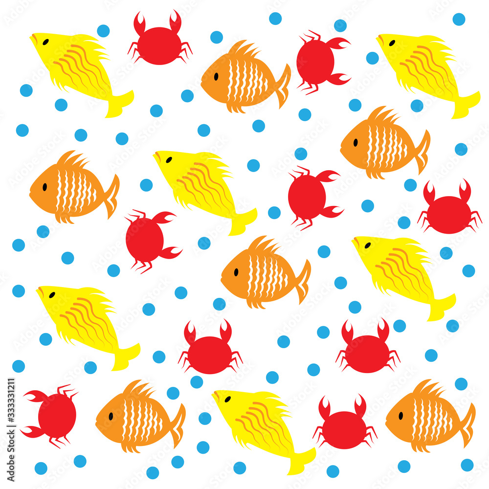 Seamless simple fish vector design Seamless simple fish vector design