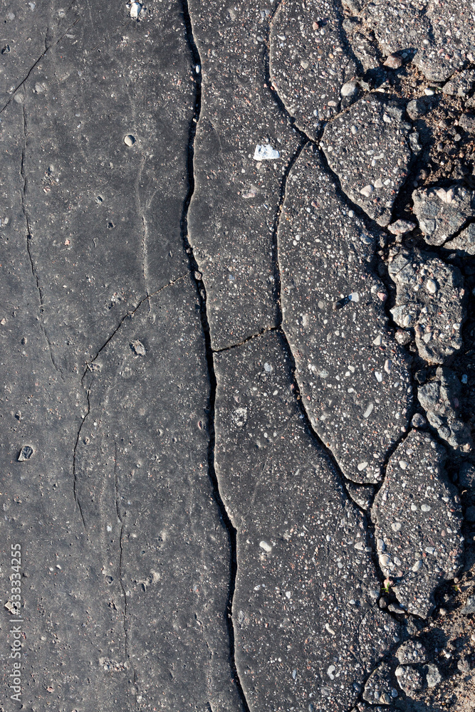 Obraz premium old damaged asphalt