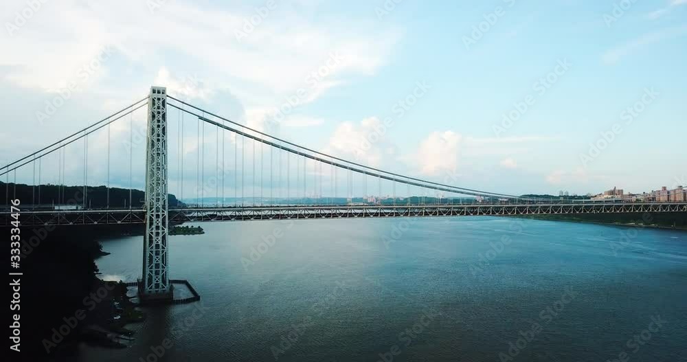 Aerial View of The George Washington Bridge in New York Aerial View of The George Washington Bridge in New York