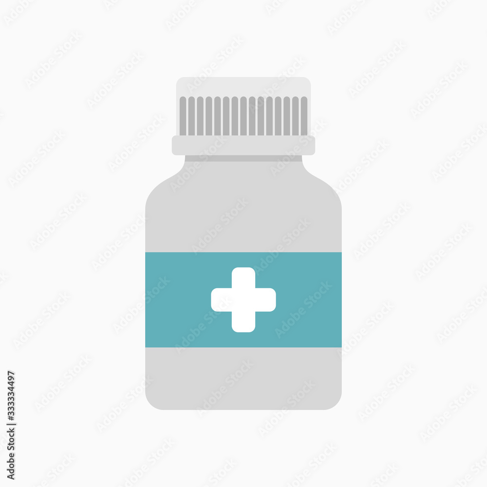vector medicine bottle. Flat illustration of medicine bottle isolated on white background. pharmaceutical sign symbol. medicine drug icon vector medicine bottle. Flat illustration of medicine bottle isolated on white background. pharmaceutical sign symbol. medicine drug icon