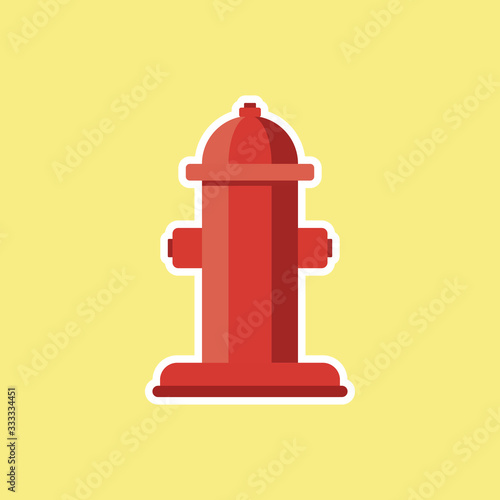 fire hydrant flat design vector illustration 
