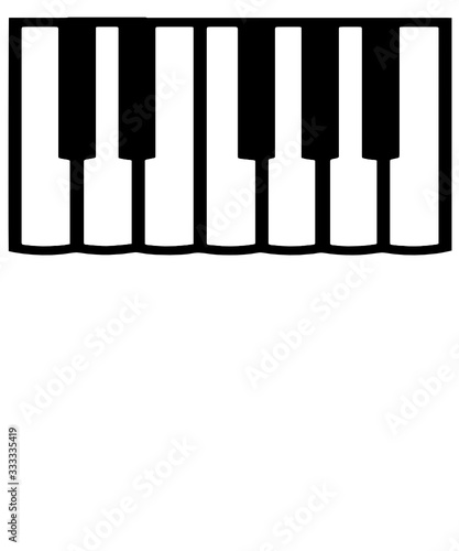 Piano keyboard vector illustration