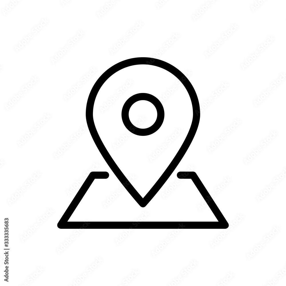 Search Location Vector Icon Line Illustration Search Location Vector Icon Line Illustration