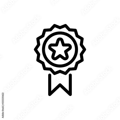 Star Badge Vector Icon Line Illustration