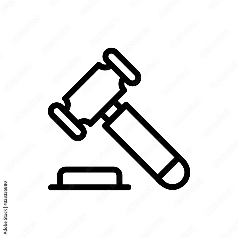 Auction Vector Icon Line Illustration Auction Vector Icon Line Illustration
