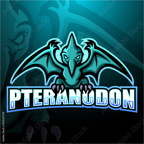 Pteranodon mascot esport logo design