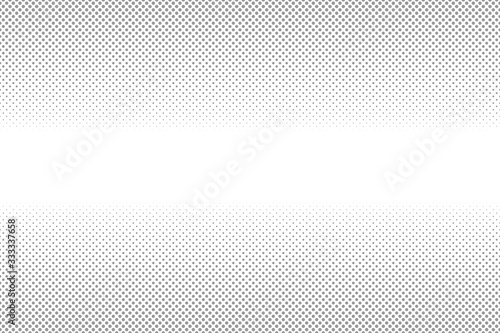 White and gray halftone background. Abstract dotted background. Fade gray dot from big to small dot.
