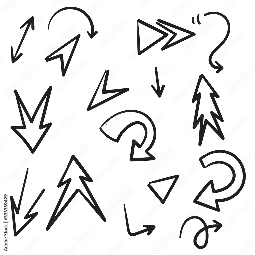 collection of hand drawn Doodle arrow set ,vector illustration collection of hand drawn Doodle arrow set ,vector illustration