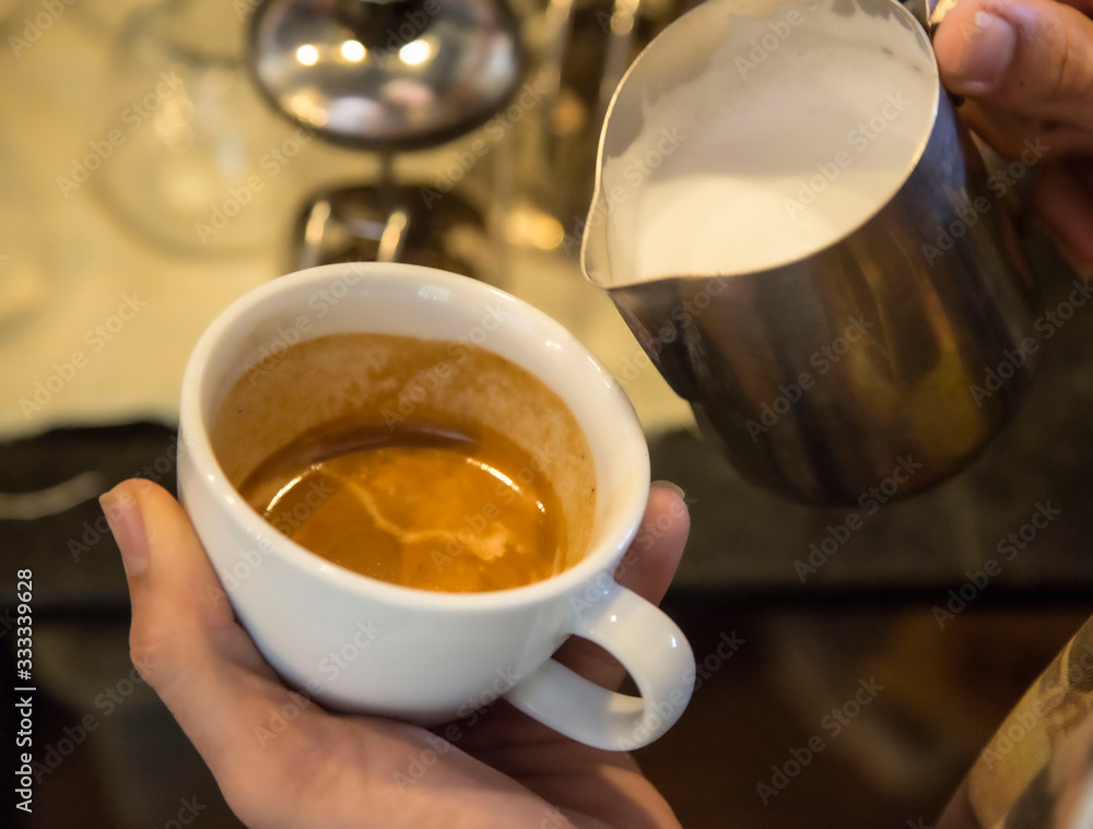 How to make coffee latte art stock photo
How to make coffee latte art stock photo