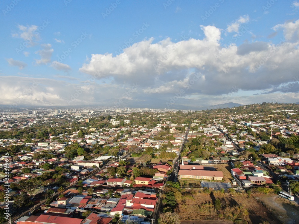Aerial View of Escazu and San Jose Costa Rica
