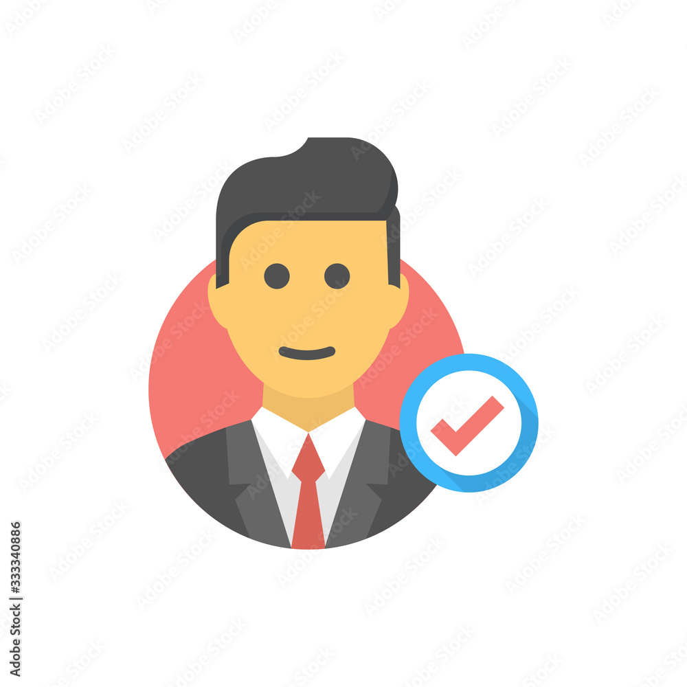 Accountant Vector Filled colour Icon Illustration Accountant Vector Filled colour Icon Illustration