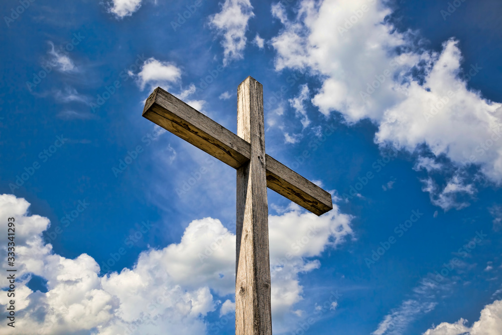 old wooden Christian cross
