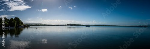 reflection of sky in lake