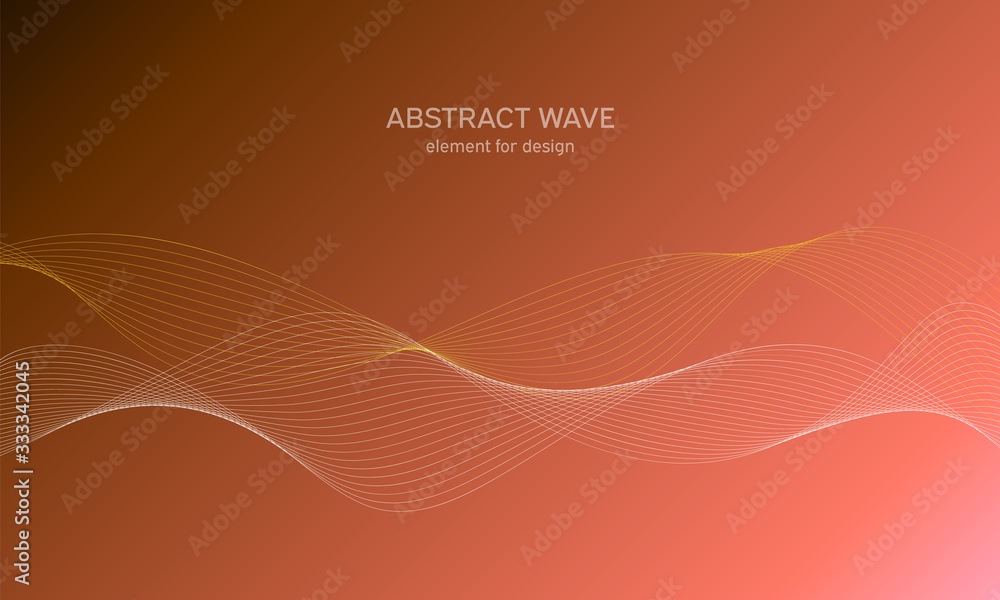 Abstract wave element for design. Digital frequency track equalizer. Stylized line art background. Colorful shiny wave with lines created using blend tool. Curved wavy line, smooth stripe Vector Abstract wave element for design. Digital frequency track equalizer. Stylized line art background. Colorful shiny wave with lines created using blend tool. Curved wavy line, smooth stripe Vector