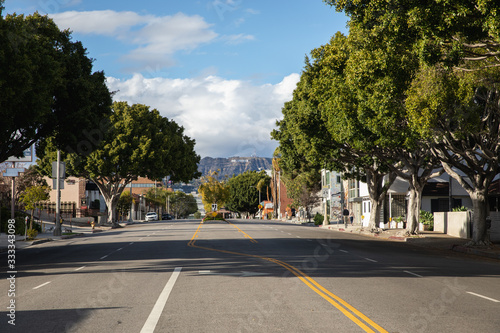 street in the city of Los Angeles during the coronavirus emergency © Marco