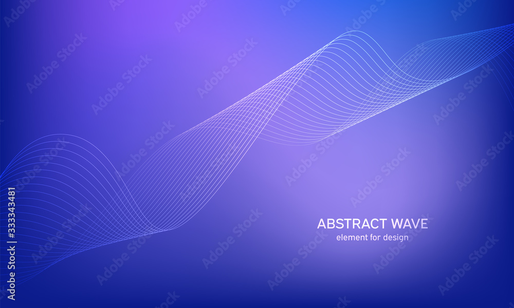 Abstract wave element for design. Digital frequency track equalizer. Stylized line art background. Colorful shiny wave with lines created using blend tool. Curved wavy line, smooth stripe Vector Abstract wave element for design. Digital frequency track equalizer. Stylized line art background. Colorful shiny wave with lines created using blend tool. Curved wavy line, smooth stripe Vector