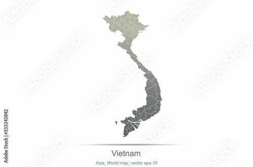 vietnam map. asia countries map. map of asian country.