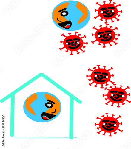 illustration of the corona virus and how to overcome it