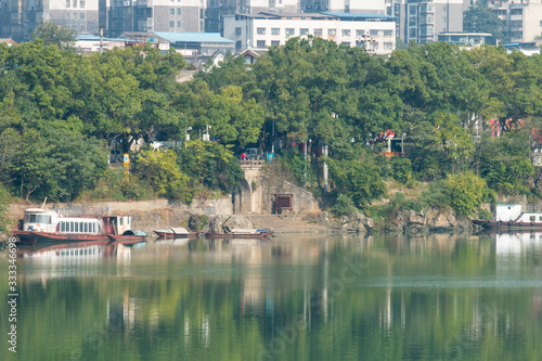 A boat in the river