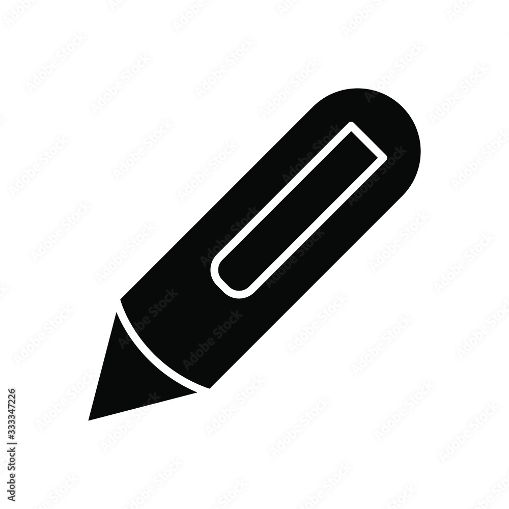 Pen icon vector , business template logo design emblem isolated illustration , outline solid background white Pen icon vector , business template logo design emblem isolated illustration , outline solid background white