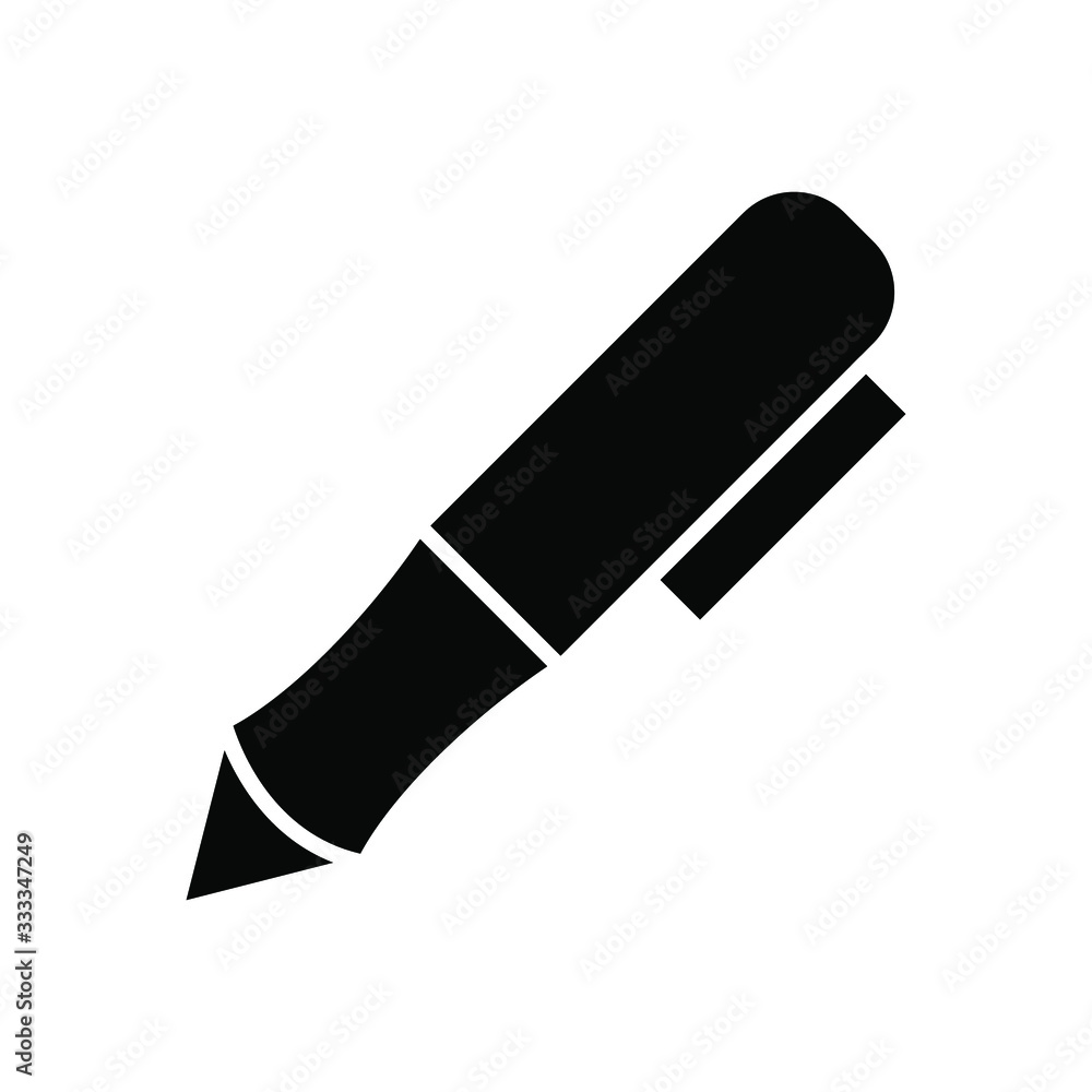 Pen icon vector , business template logo design emblem isolated illustration , outline solid background white Pen icon vector , business template logo design emblem isolated illustration , outline solid background white