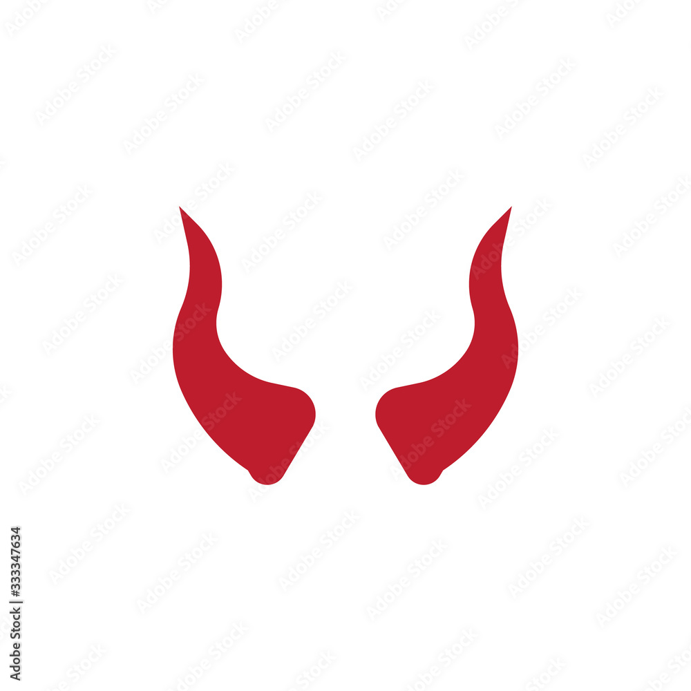 Devil horn icon design isolated on white background. vector illustration Devil horn icon design isolated on white background. vector illustration