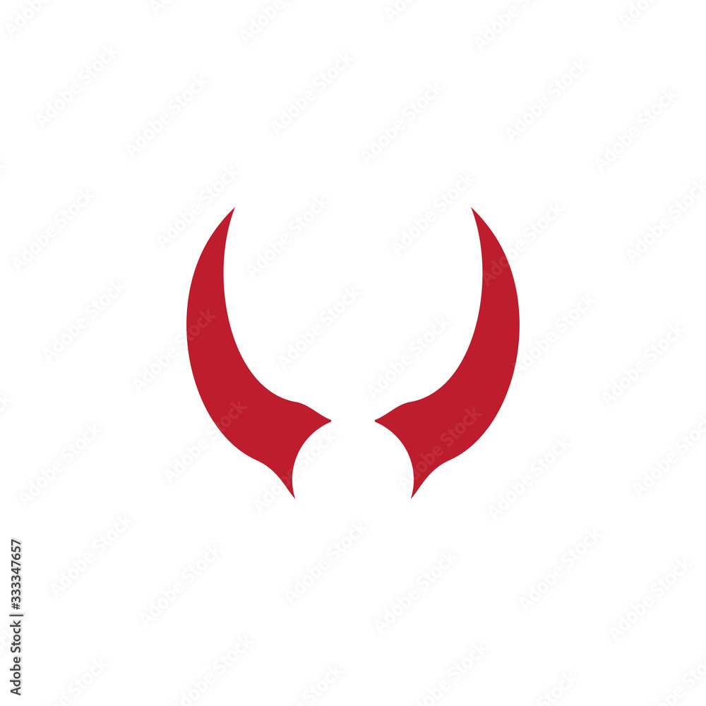 Devil horn icon design isolated on white background. vector illustration Devil horn icon design isolated on white background. vector illustration