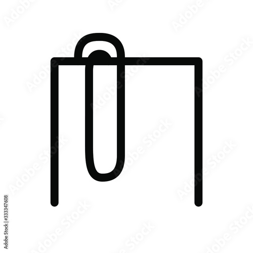 Clip icon vector design , template logo business paper document , emblem isolated illustration , outline solid backgroun white