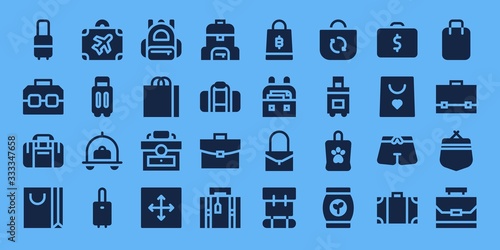 luggage icon set