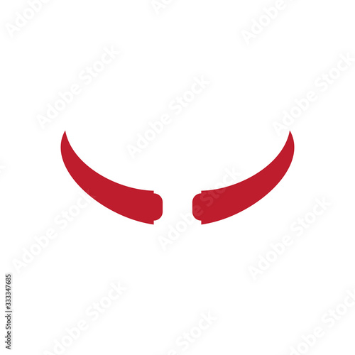 Devil horn icon design isolated on white background. vector illustration