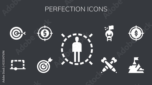 Modern Simple Set of perfection Vector filled Icons