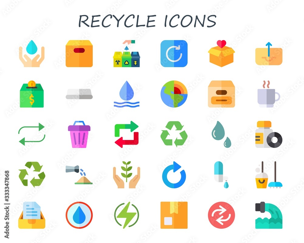 recycle icon set recycle icon set