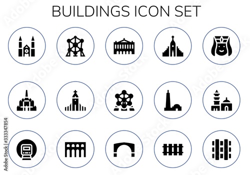 buildings icon set