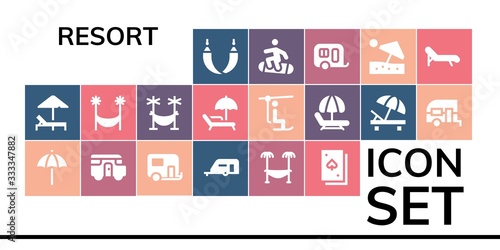 Modern Simple Set of resort Vector filled Icons