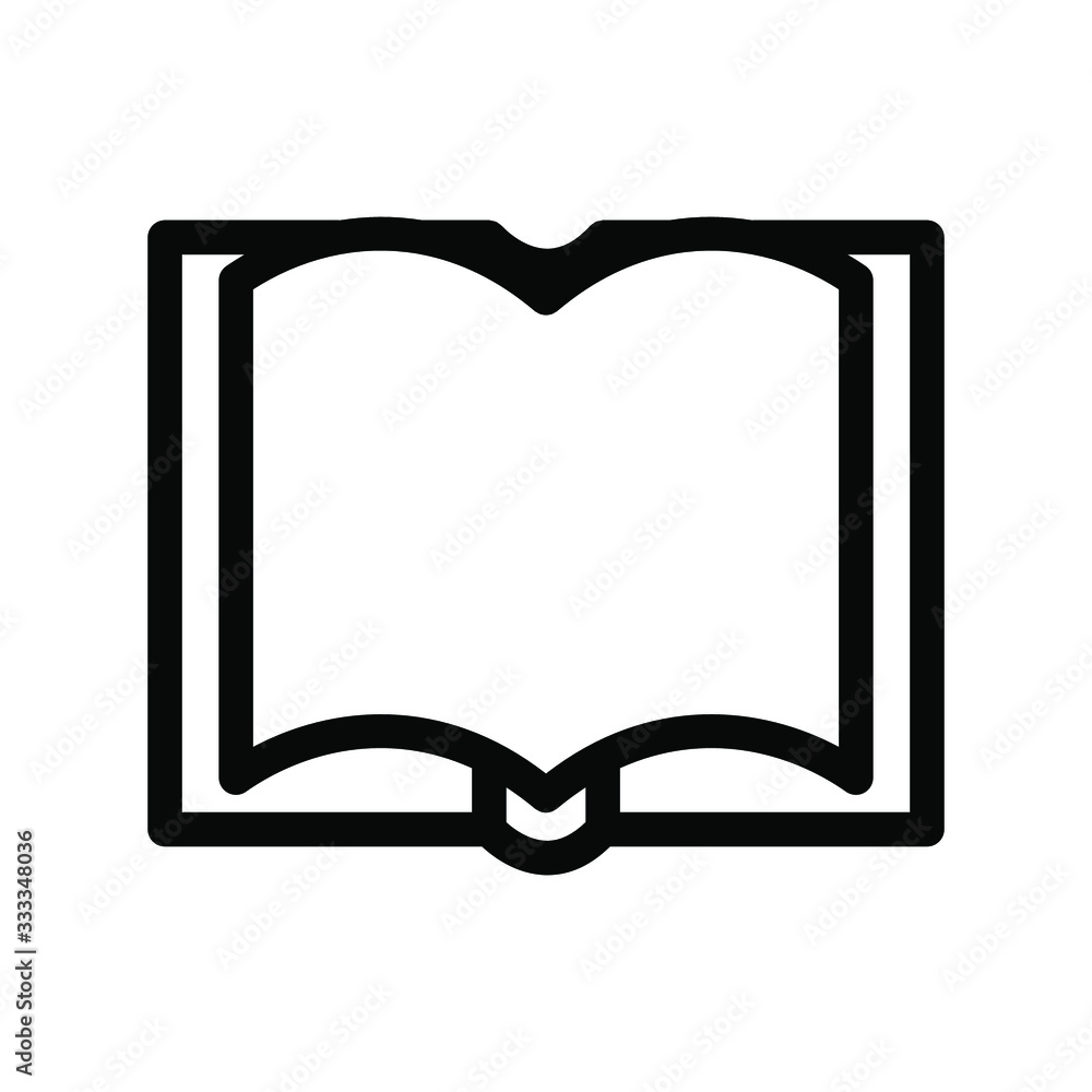 Book icon , student template business vector design emblem isolated illustration , outline solid background white Book icon , student template business vector design emblem isolated illustration , outline solid background white