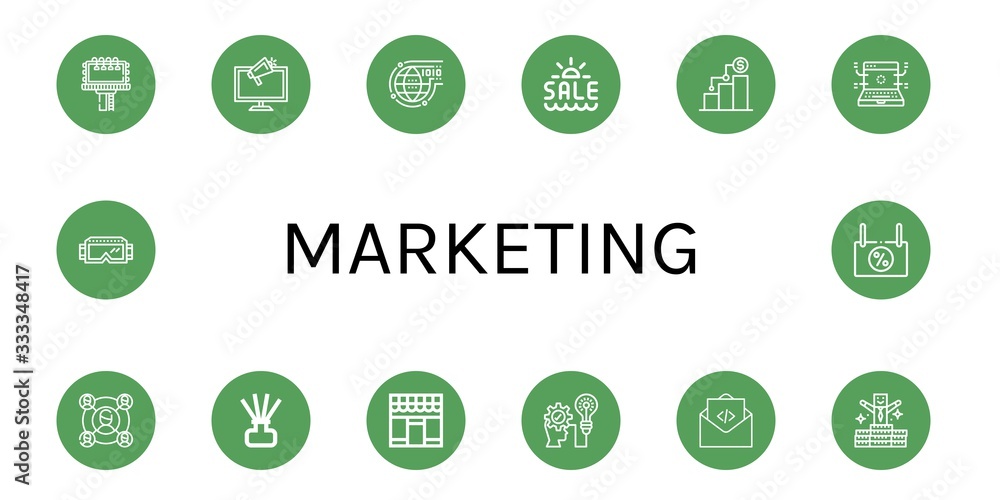 Set of marketing icons Set of marketing icons