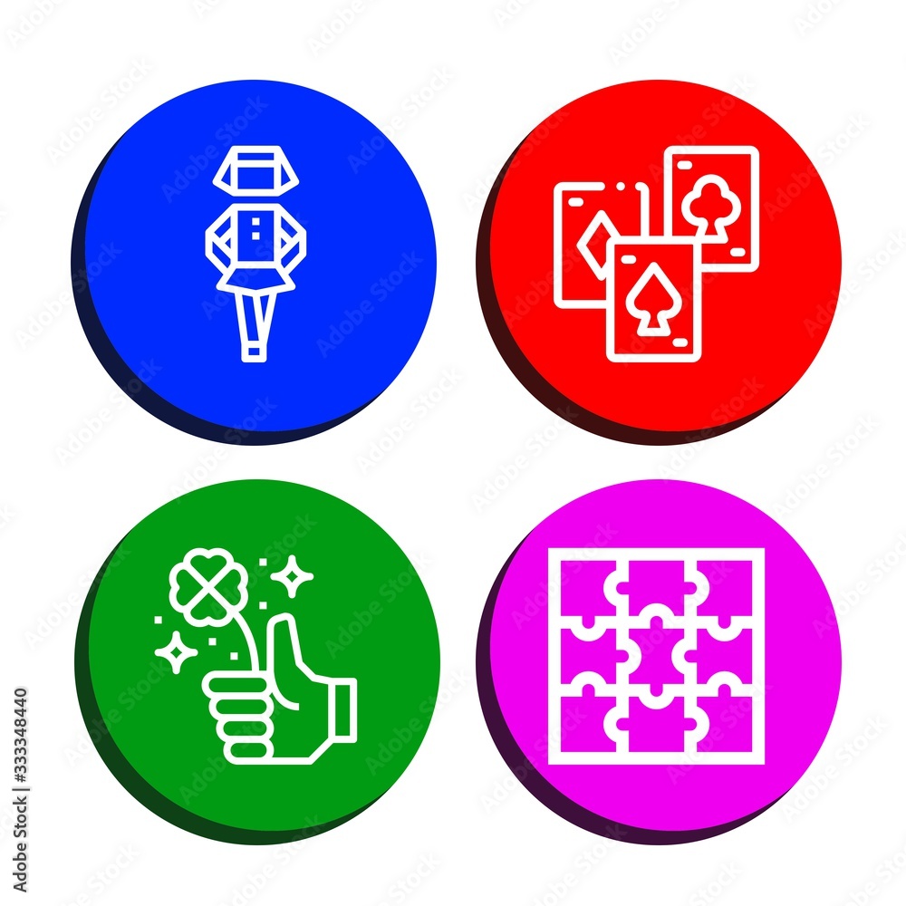 four simple icons set four simple icons set