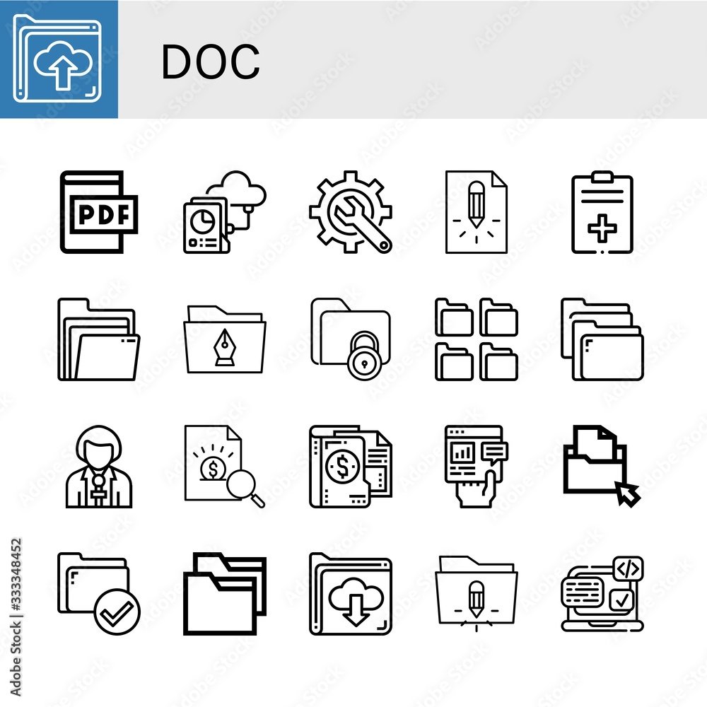 doc simple icons set