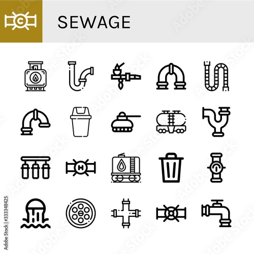 sewage icon set