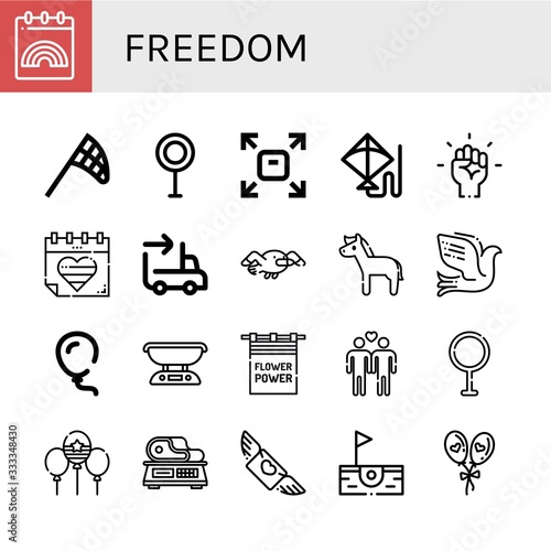 freedom icon set