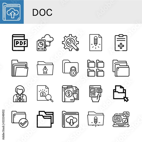 doc simple icons set