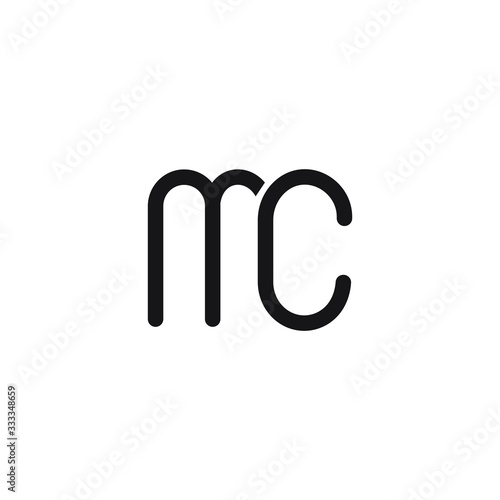 Initial Letter mc logo or cm logo vector design template 