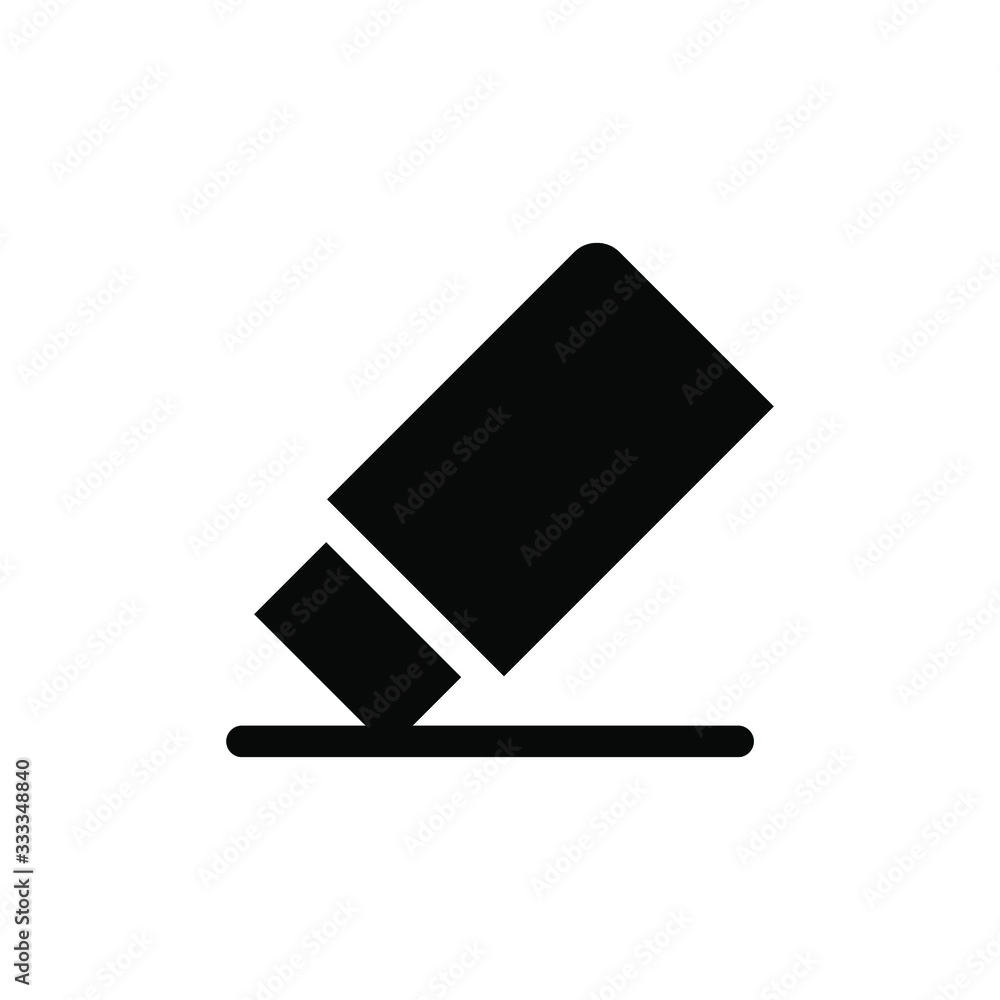 Eraser icon vector , delete design emblem isolated template logo illustration, outline solid background white Eraser icon vector , delete design emblem isolated template logo illustration, outline solid background white