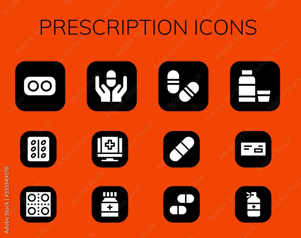 prescription icon set
